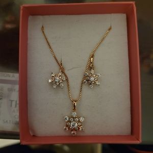 Snowflake gold  jewelry Set